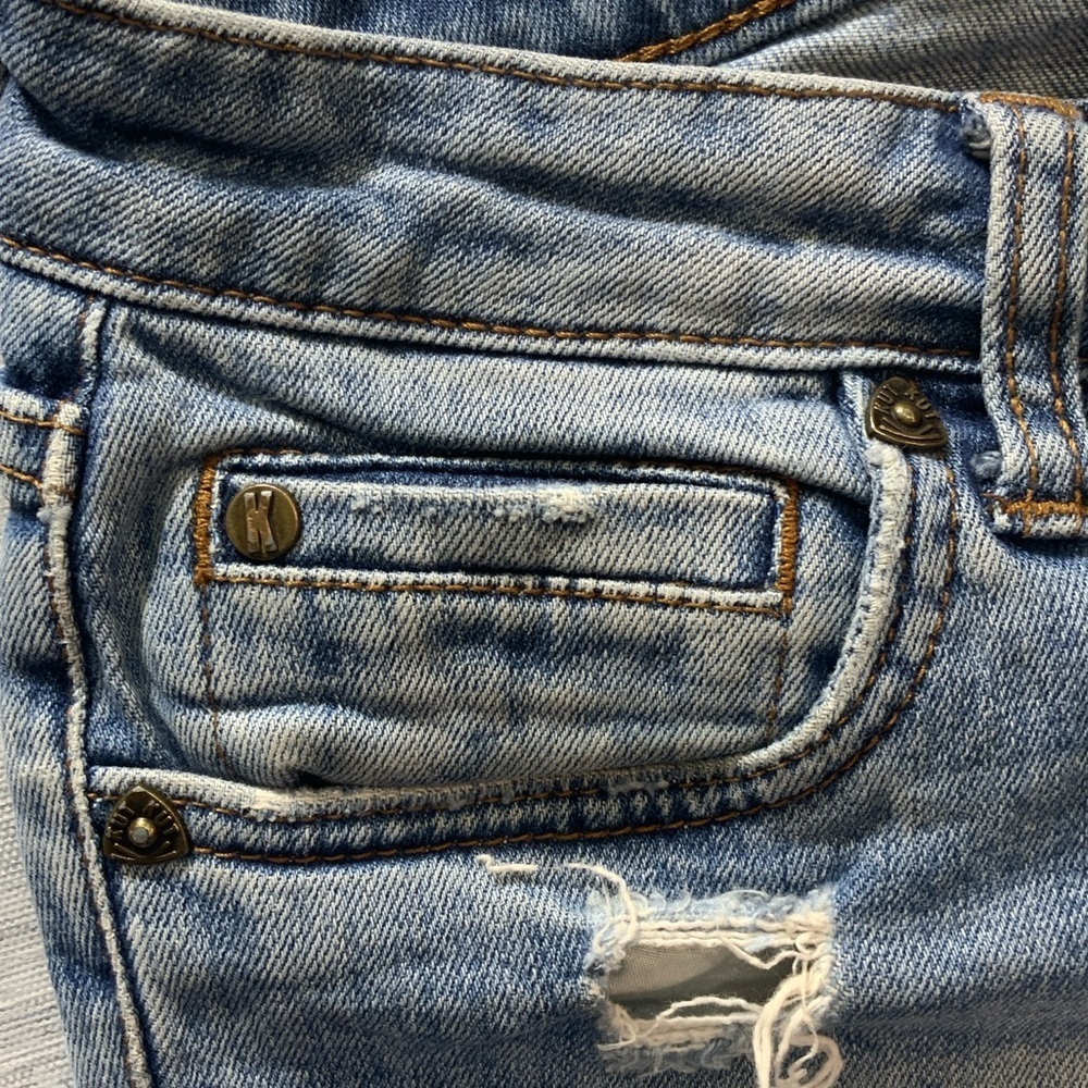 Kut from the Kloth Light Blue Ripped Boyfriend Jeans - Picture 4 of 12